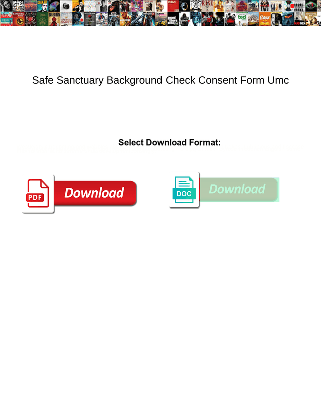 Safe Sanctuary Background Check Consent Form UMC screenshot