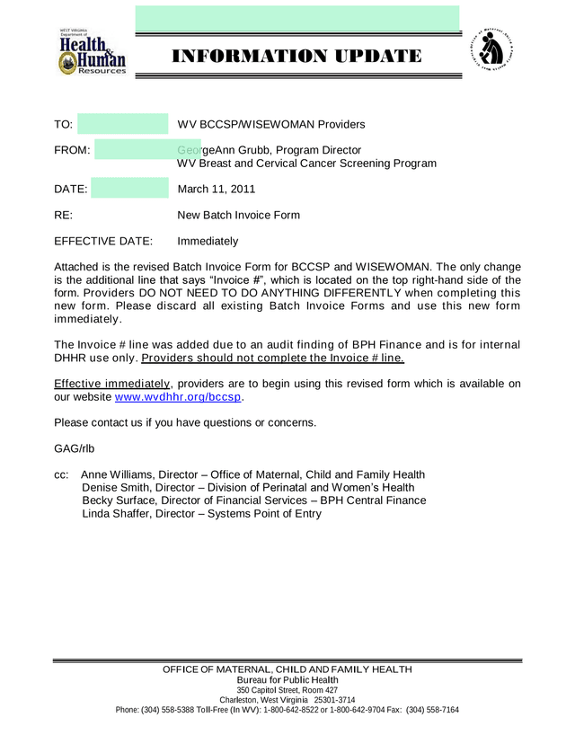 New Batch Invoice Form screenshot