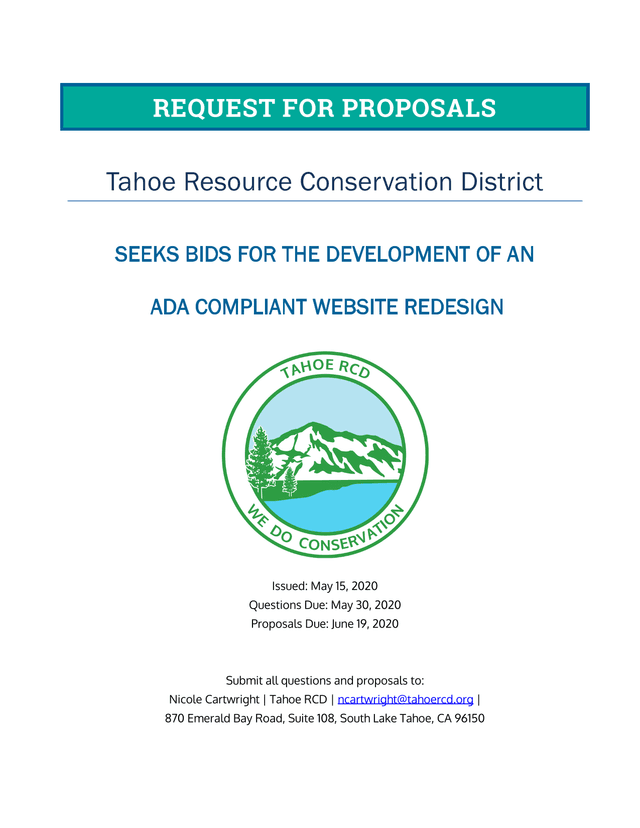 Request For Proposals   ADA Compliant Website Redesign screenshot