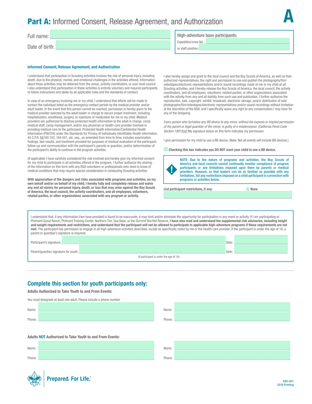 Informed Consent, Release Agreement, And Authorization screenshot