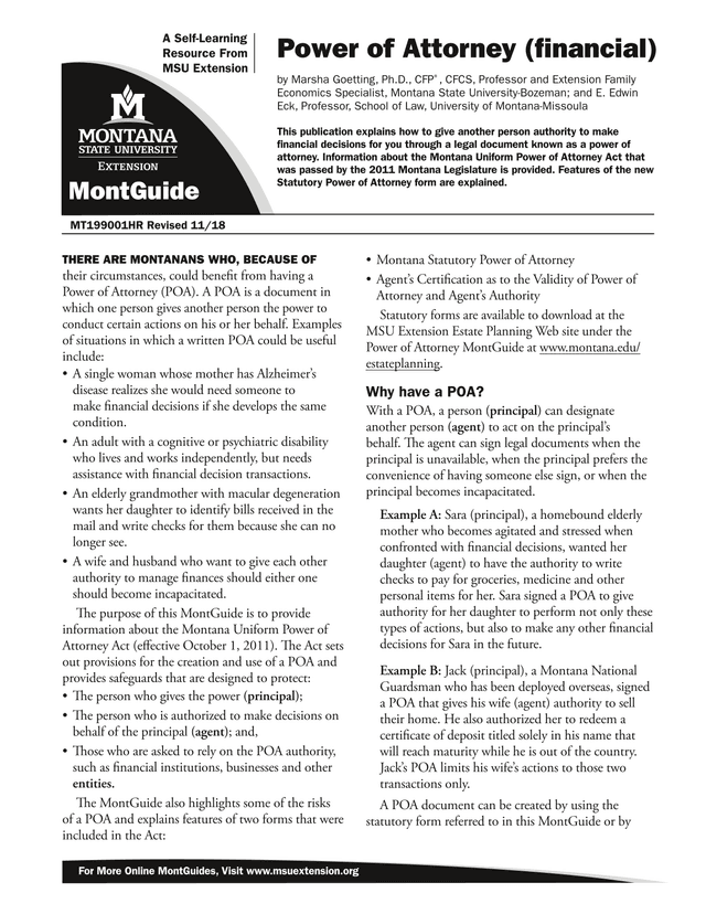Power Of Attorney (Financial) screenshot