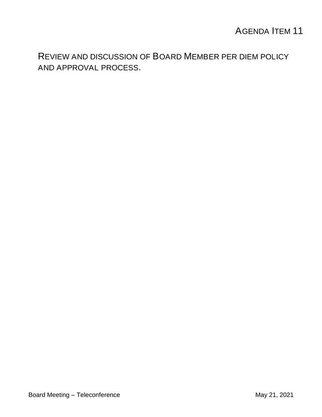 Board Member Travel Policies, Procedures, And Per Diem screenshot