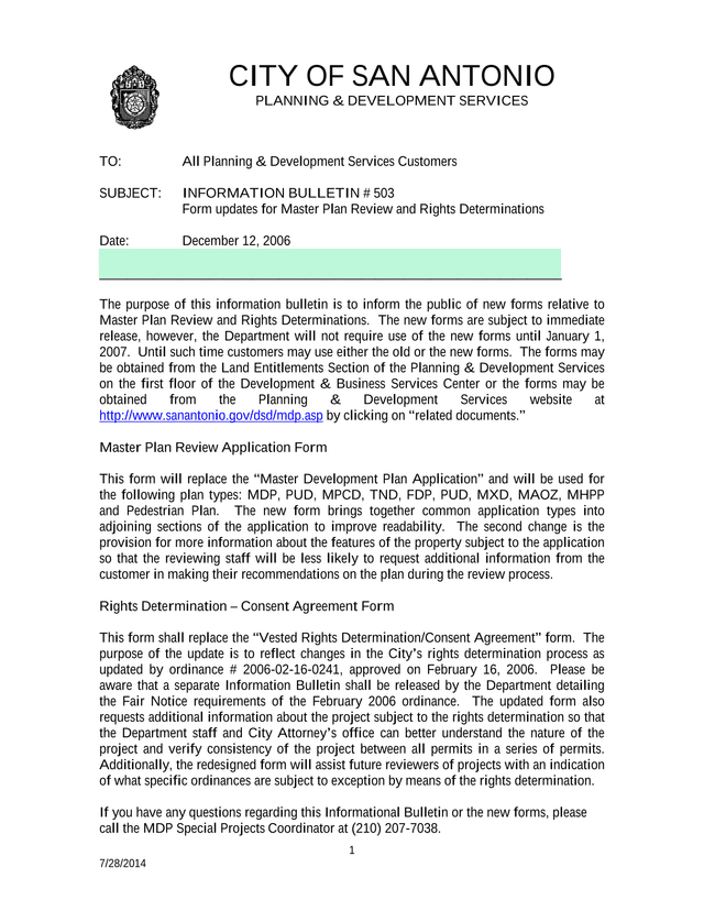 Information Bulletin  503 screenshot