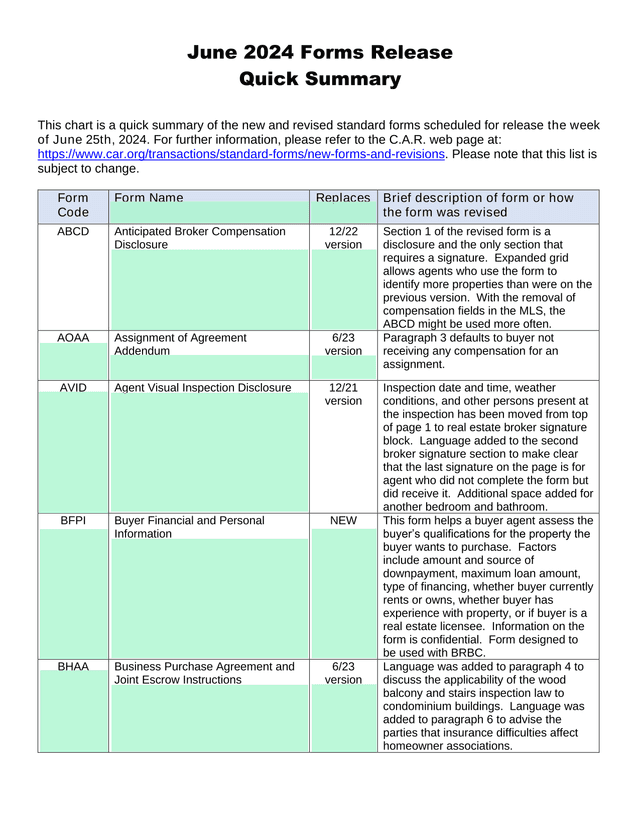 June 2024 Forms Release screenshot