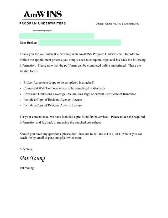 Broker Agreement screenshot