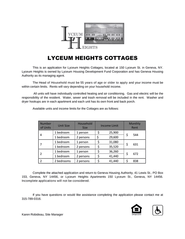 Lyceum Heights III Rental Application screenshot