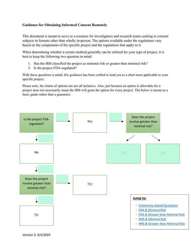 Guidance For Obtaining Informed Consent Remotely screenshot