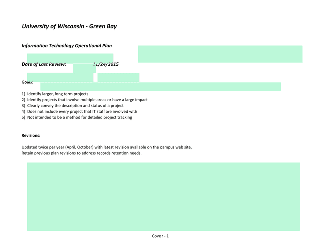 Information Technology Strategic Plan screenshot