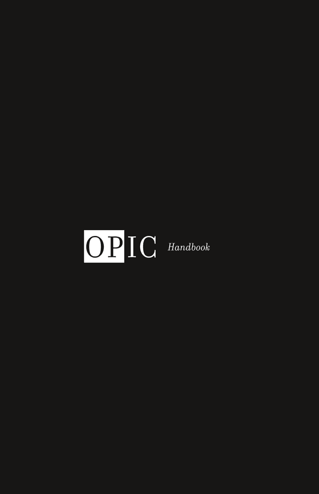 OPIC Handbook screenshot