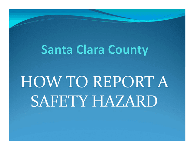 How To Report A Safety Hazard screenshot