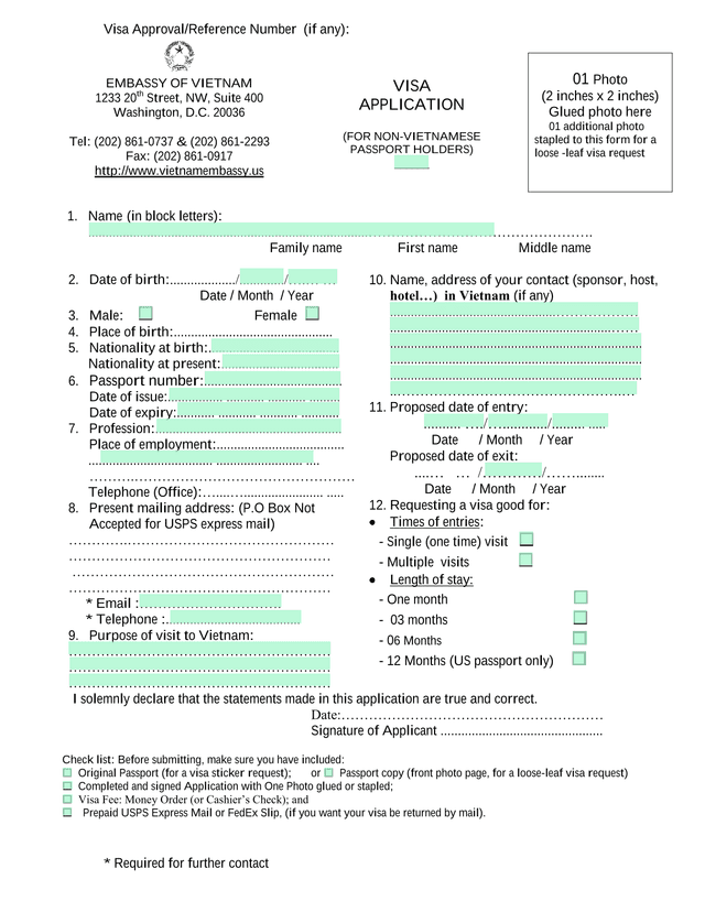 Visa Application For Non Vietnamese Passport Holders screenshot