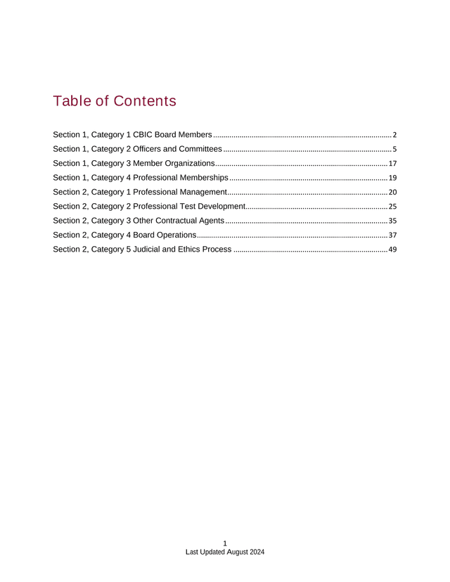 CBIC Board Members Policy And Procedure screenshot
