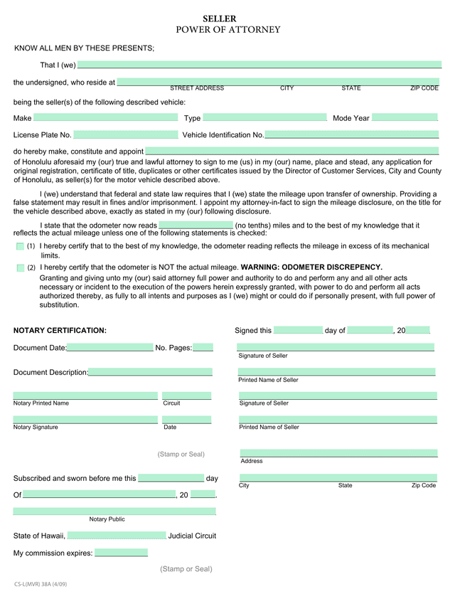 Power Of Attorney screenshot
