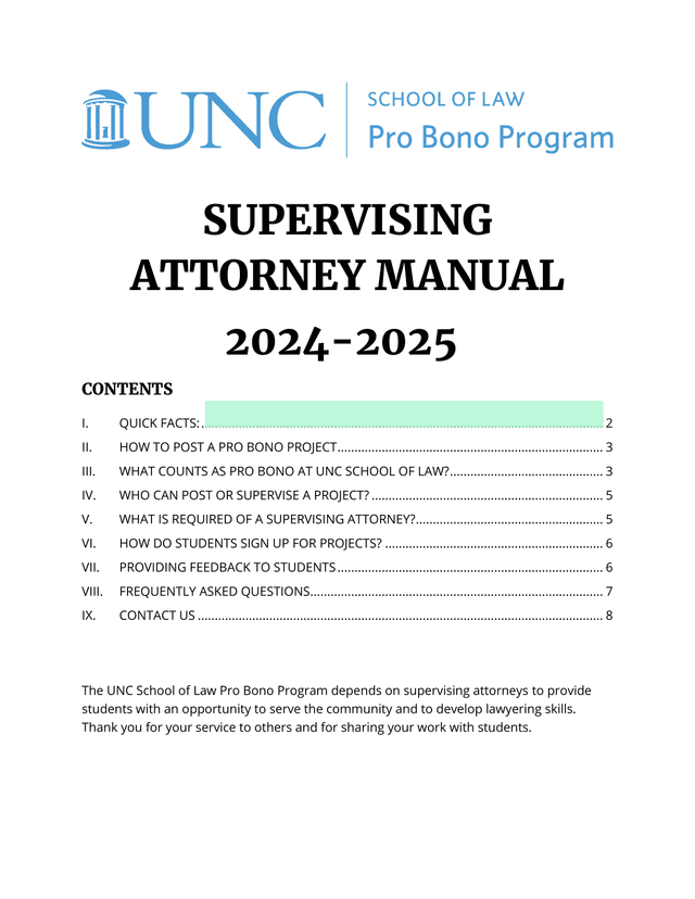 Supervising Attorney Manual screenshot