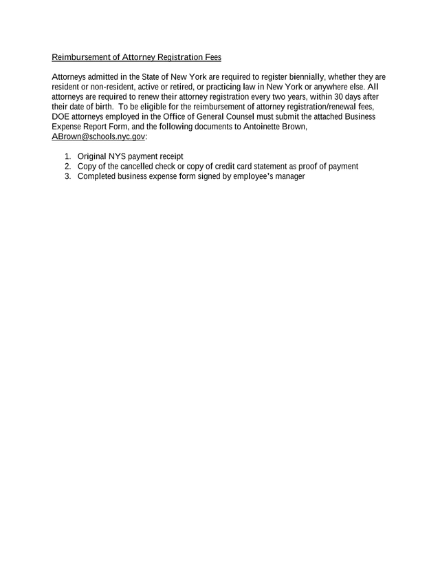 Reimbursement Of Attorney Registration Fees screenshot