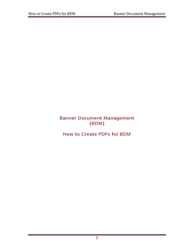 How To Create PDFs For BDM screenshot