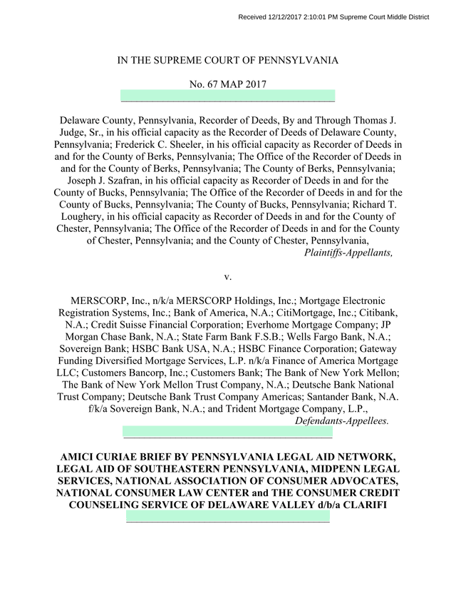 Supreme Court Of Pennsylvania Case No. 67 MAP 2017 screenshot