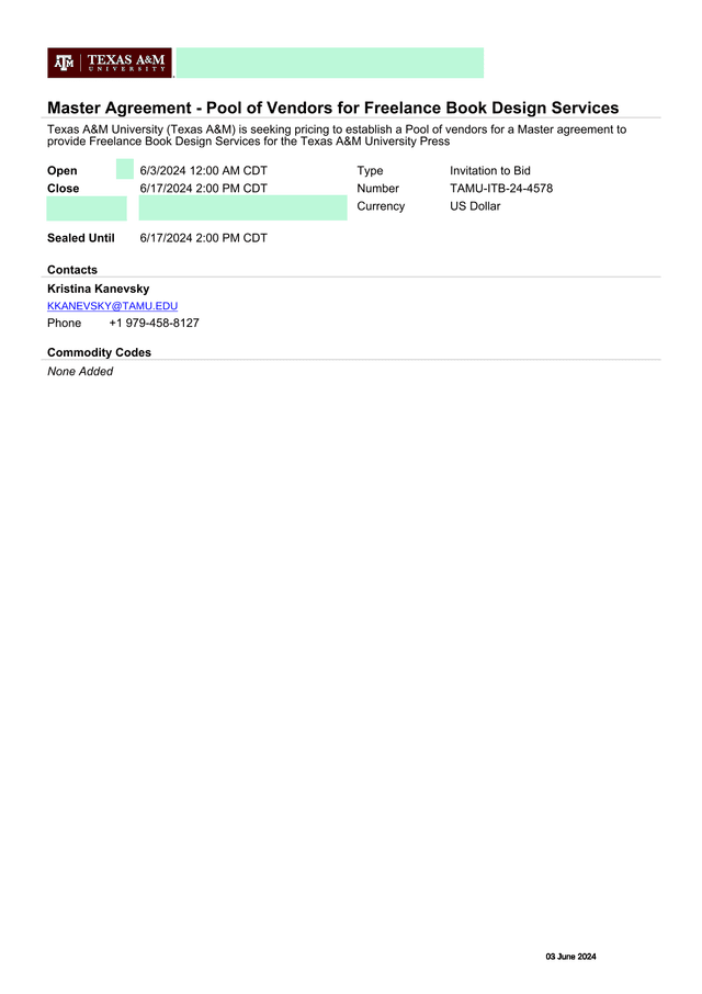 Master Agreement   Pool Of Vendors For Freelance Book Design Services screenshot