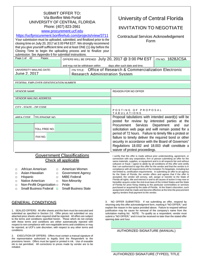 Invitation To Negotiate (ITN) No 1628JCSA screenshot
