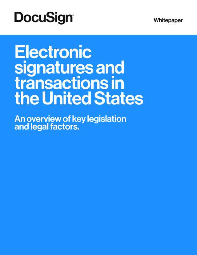 Electronic Signatures And Transactions In The United States screenshot