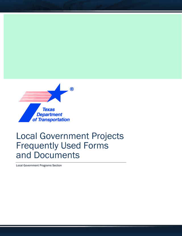 Local Government Projects Frequently Used Forms And Documents screenshot