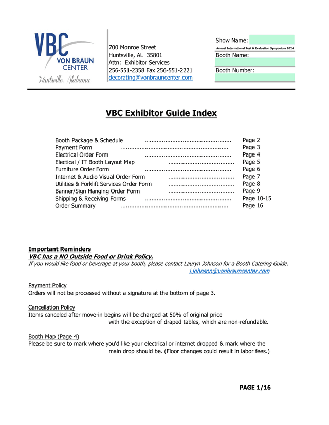 Annual International Test  Evaluation Symposium 2024 Exhibitor Guide screenshot