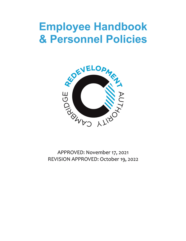 Employee Handbook  Personnel Policies screenshot