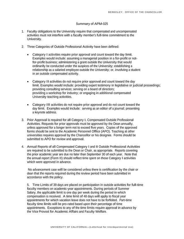 Summary Of APM 025 screenshot