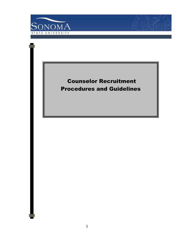 Counselor Recruitment Procedures And Guidelines screenshot