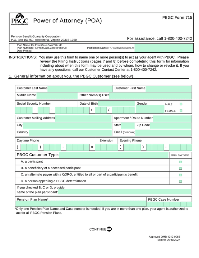 Power Of Attorney (POA) screenshot
