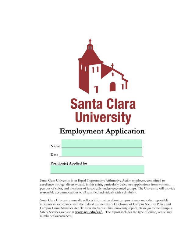 Employment Application screenshot