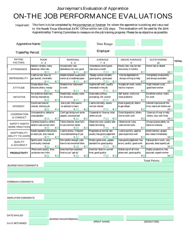 JourneymanS Evaluation Of Apprentice screenshot