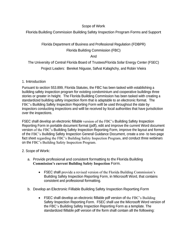 Florida Building Commission Building Safety Inspection Program Forms And Support screenshot