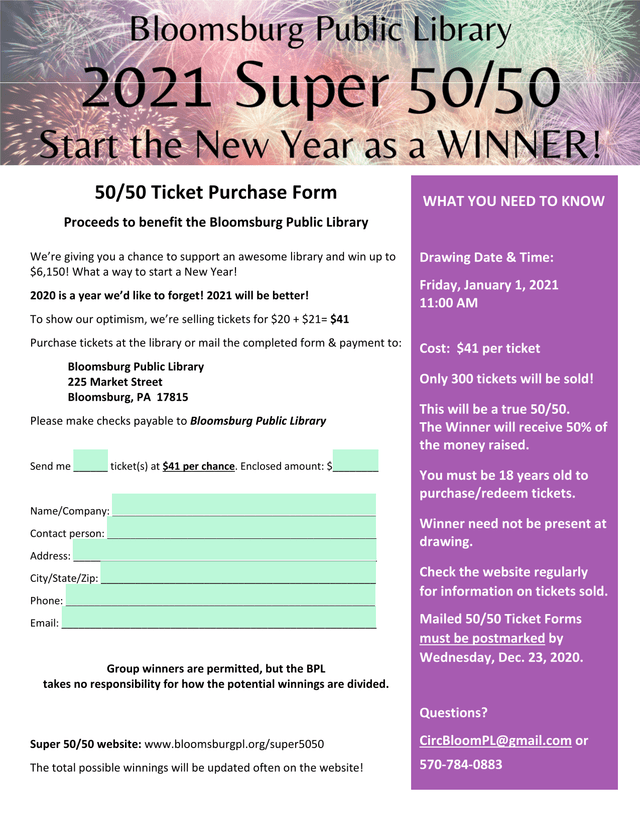 5050 Ticket Purchase Form screenshot