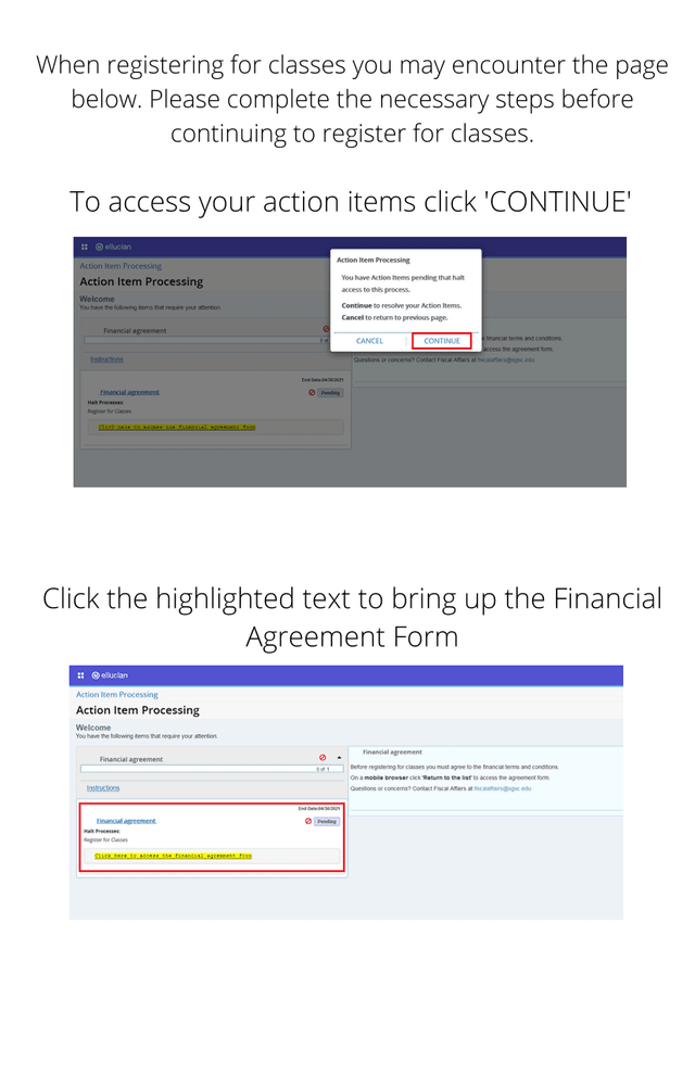 Financial Agreement Form screenshot