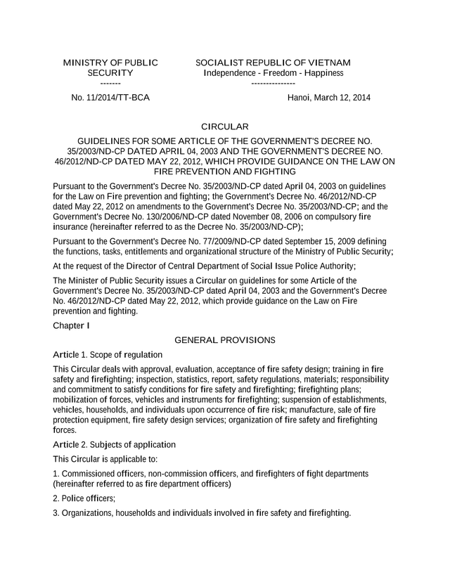 Circular No. 112014TT BCA screenshot