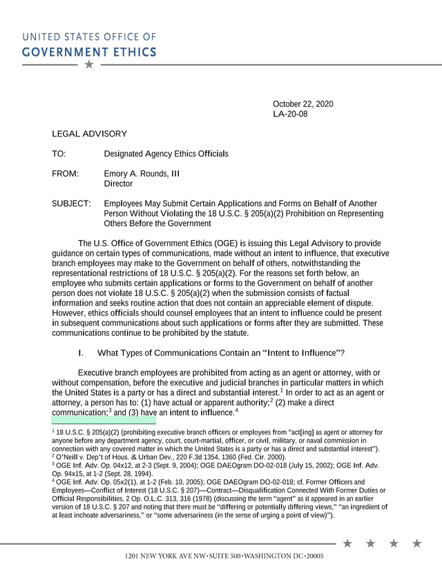 Legal Advisory LA 20 08 screenshot