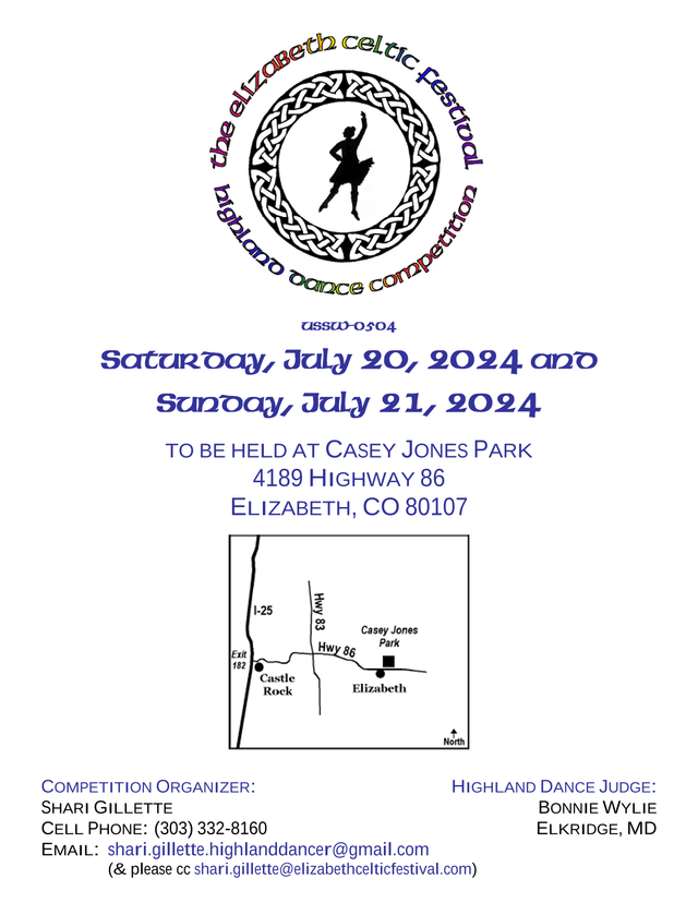 HIGHLAND DANCE COMPETITION EVENTS screenshot