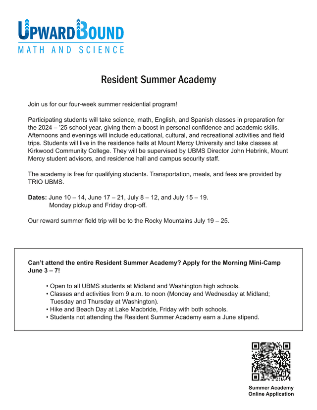 Upward Bound Math And Science Summer Academy 2024 Application screenshot