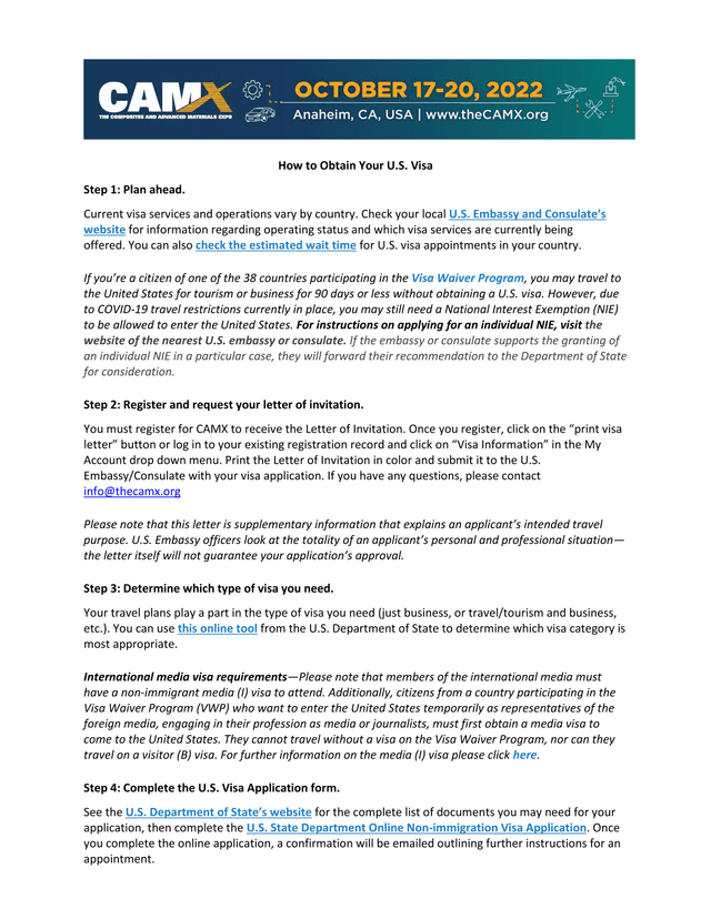 How To Obtain Your U.S. Visa screenshot