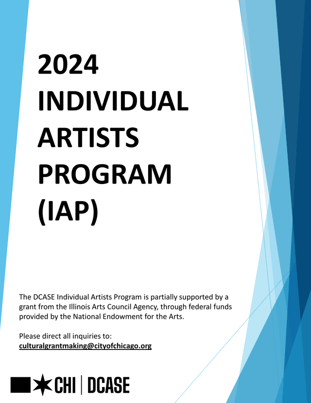 2024 Individual Artists Program Guidelines screenshot
