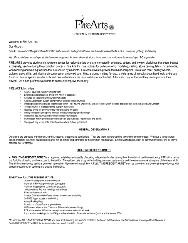 RESIDENCY INFORMATION 202223 screenshot