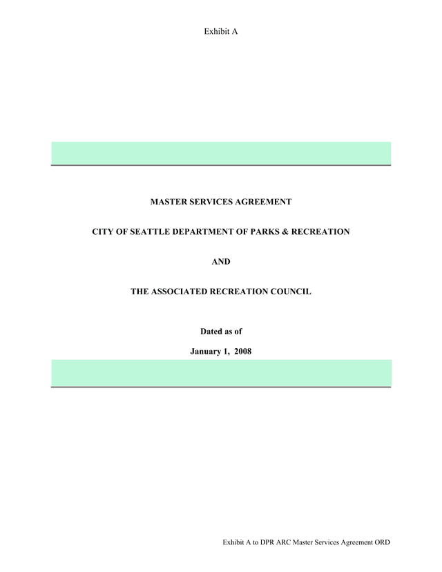 Master Services Agreement screenshot