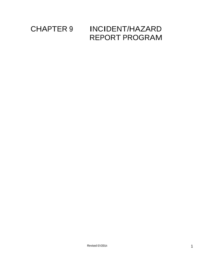 IncidentHazard Report Program screenshot