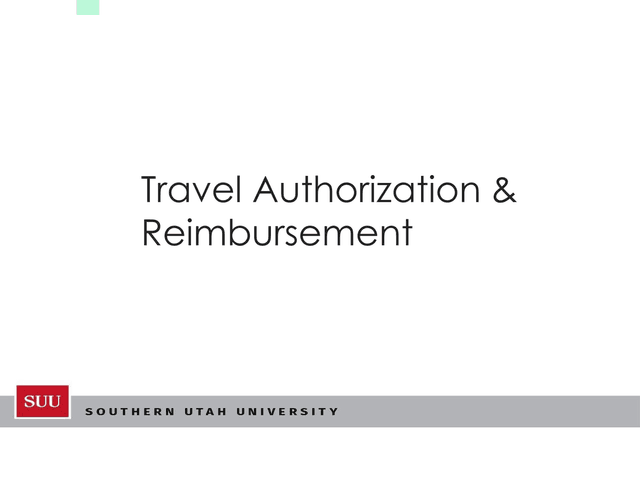 Travel Authorization  Reimbursement screenshot