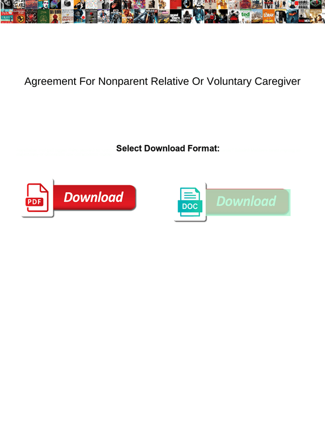 Agreement For Nonparent Relative Or Voluntary Caregiver screenshot