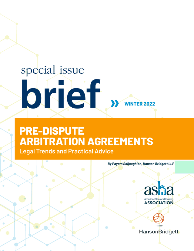 Pre Dispute Arbitration Agreements screenshot