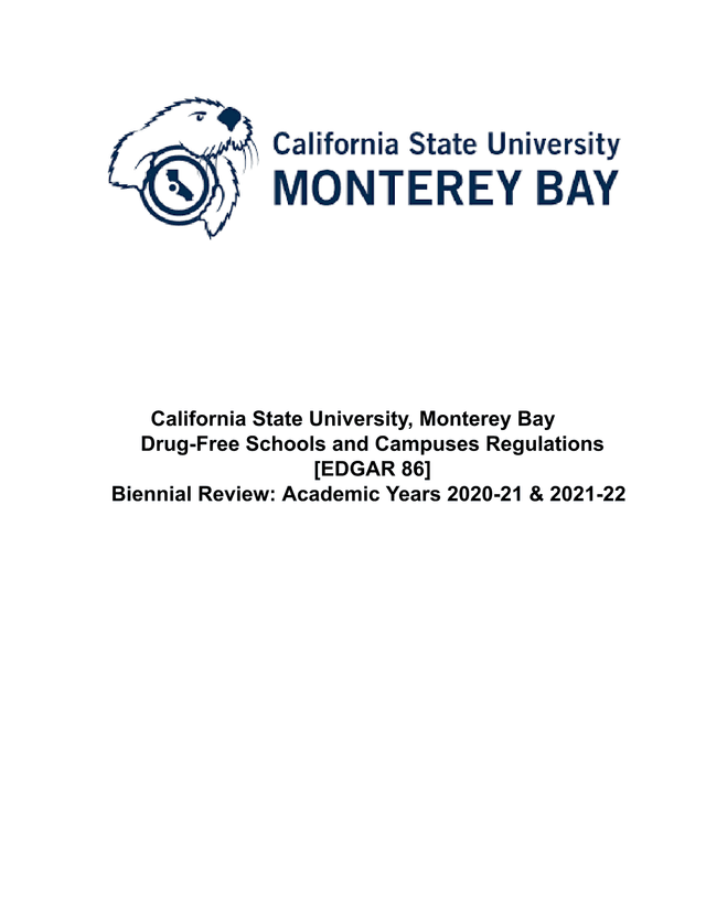 Drug Free Schools And Campuses Regulations Biennial Review screenshot