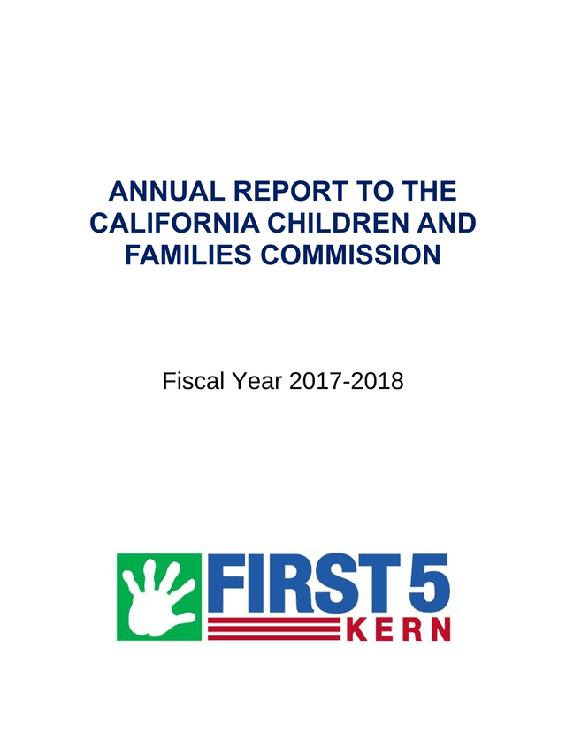 Annual Report To The California Children And Families Commission screenshot