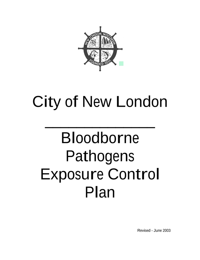 Bloodborne Pathogens Exposure Control Plan screenshot